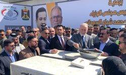 محافظ بغداد يضع حجر الأساس لمشروع مجاري النهروان